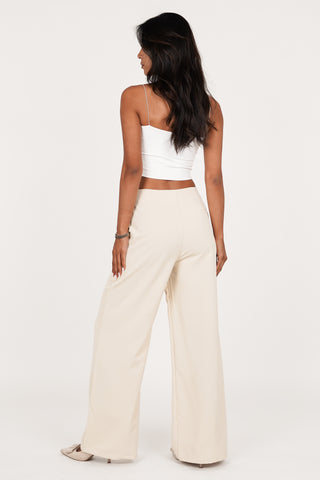 Ladies' light yellow trousers - Jelina