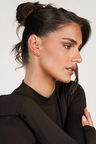 Diamant-Ohrpiercing lang Gold - Diana