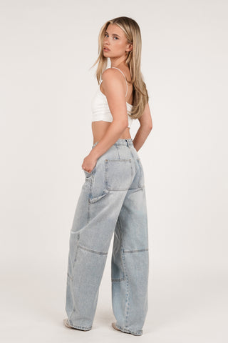 Ballon-Jeans mit Acid-Wash-Waschung - Deya