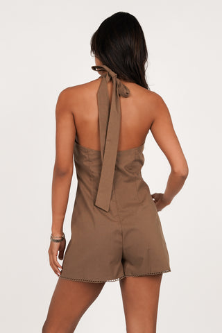 Summer playsuit brown - Solare