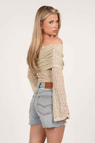 Destroyed relaxed fit denim shorts blue - Mascha