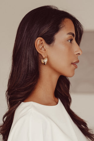 Statement-Ohrringe Twisted Gold - Estelle