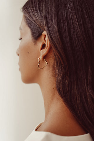 Earring gold heart - Feline