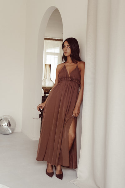 dress photo Long with a wide triangle in brown 16 (Plus Size options Color:DodgerBlue Flirty Silver Sequin Dress Hero Product