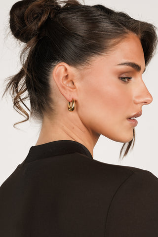 Oval earrings gold - Nikky