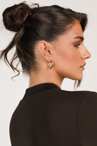 Earrings pointed shape gold - Sarina