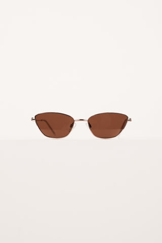 Cat eye sunglasses narrow brown - Myron