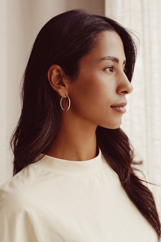 Earrings with stones gold - Rosamay