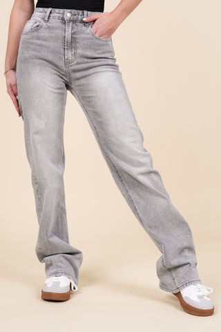 Hellgraue Jeans mit geradem Bein - Nena