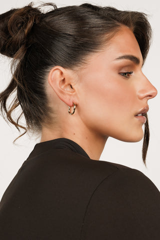 Small earrings organic gold - Jody