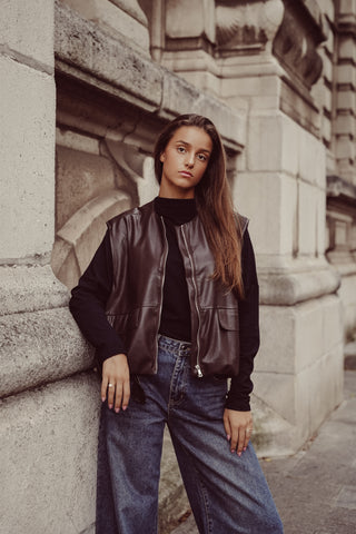 Top met lange mouwen zwart - Nora