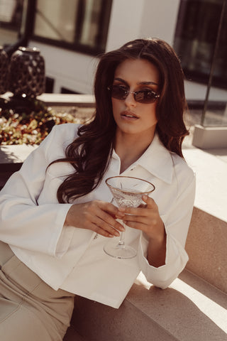 Rimless sunglasses green - Marya