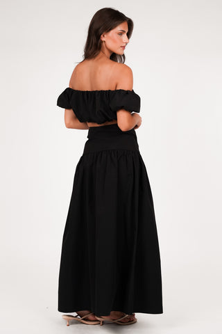 Maxi rok wijd zwart - Asmara
