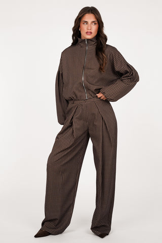 Pantalon ballon fit met print bruin - Nelly