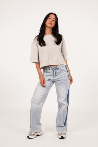 Jeans mit geradem Bein und blauen Streifen - Xavi