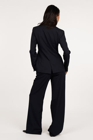 Asymmetrischer Damenblazer in Schokoladenbraun - Maya