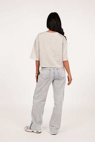 Jeans mit geradem Bein und blauen Streifen - Xavi