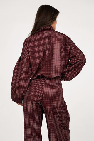 Bomberjas met print bordeaux - Mikky