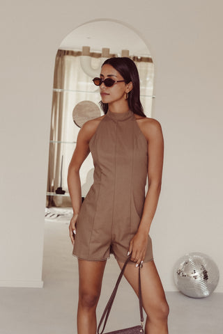 Summer playsuit brown - Solare