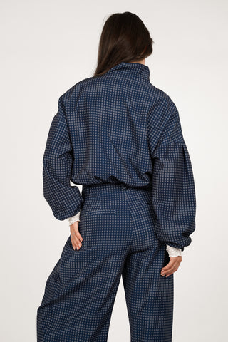 Bomberjas met print blauw - Mikky