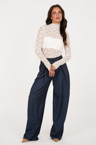 Pantalon ballon fit met print blauw - Nelly