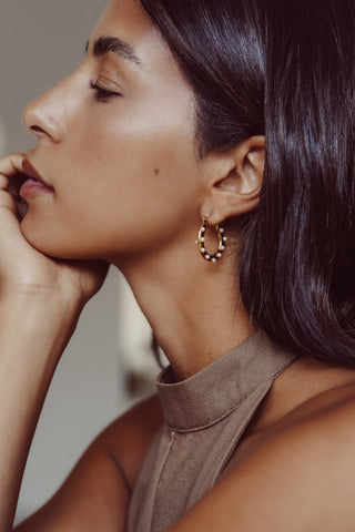 Gold Pearl Earrings - Isabeau