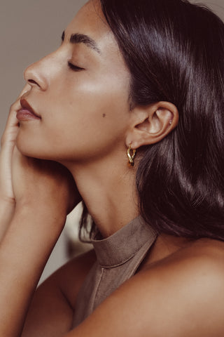Wavy Earrings Gold - Charlie