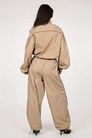Wijde track jogger camel - Liza