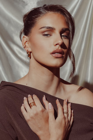 Oval earrings gold - Nikky