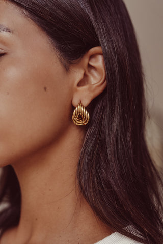 Earrings gold statement - Lavina