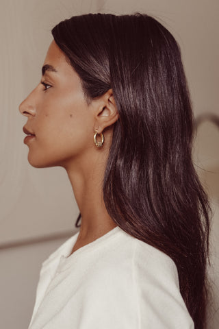 Ohrringe oval Gold klein – Lucille