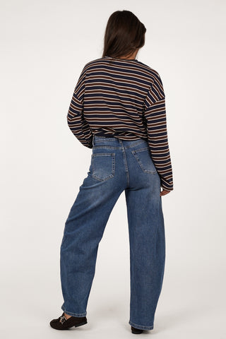 Balloon fit jeans donker blauw - Muze