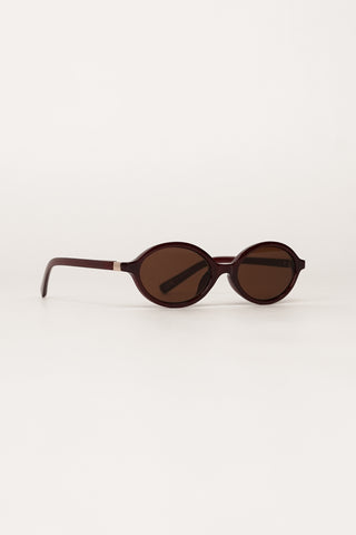 Round sunglasses tortoise brown - Belle