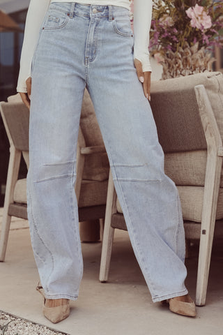 Balloon fit jeans light blue - Elenor