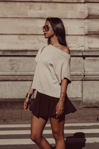 Oversized brown aviator sunglasses - Alana