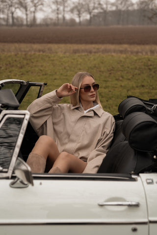 Beige houndstooth bomber jacket - Chloe
