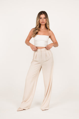 Women's beige trousers - Laure
