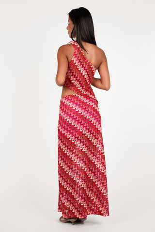 Maxi rok retro roze - Noralie
