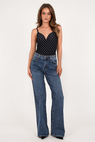 Tall straight leg jeans blauw - Kelly
