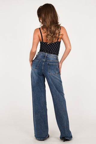 Tall straight leg jeans blauw - Kelly