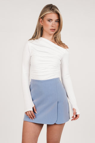 One shoulder top white - Alice