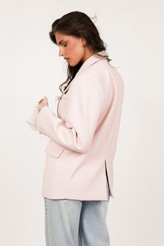 Oversized Blazer mit Spitze Rosa – Aileen