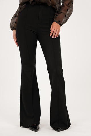 Flared trousers with black piping - Poppy