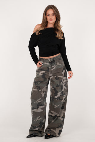 Tall camouflage jeans wide fit -  Melody
