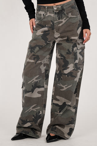 Tall camouflage jeans wide fit -  Melody