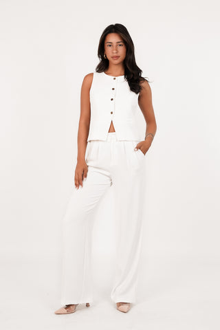 Women's trousers white - Laure