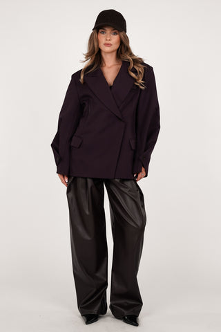 Oversized blazer twist paars - Drew