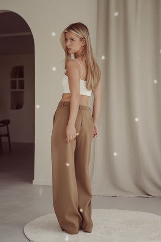 Balloon fit trousers taupe - Isadora