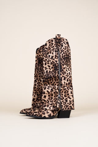 Cowboy boots with leopard print wrap - Willow