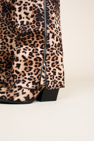 Cowboy boots with leopard print wrap - Willow